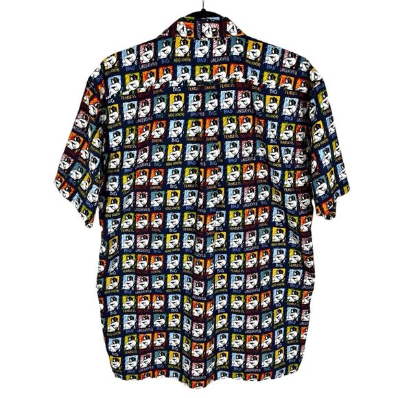 Big Dogs Fearless Big Shot Dogs Multicolor Short Sleeve Button Shirt Men Medium - Picture 2 of 7